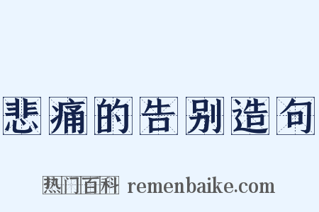 悲痛的告别造句是什么意思的图片
